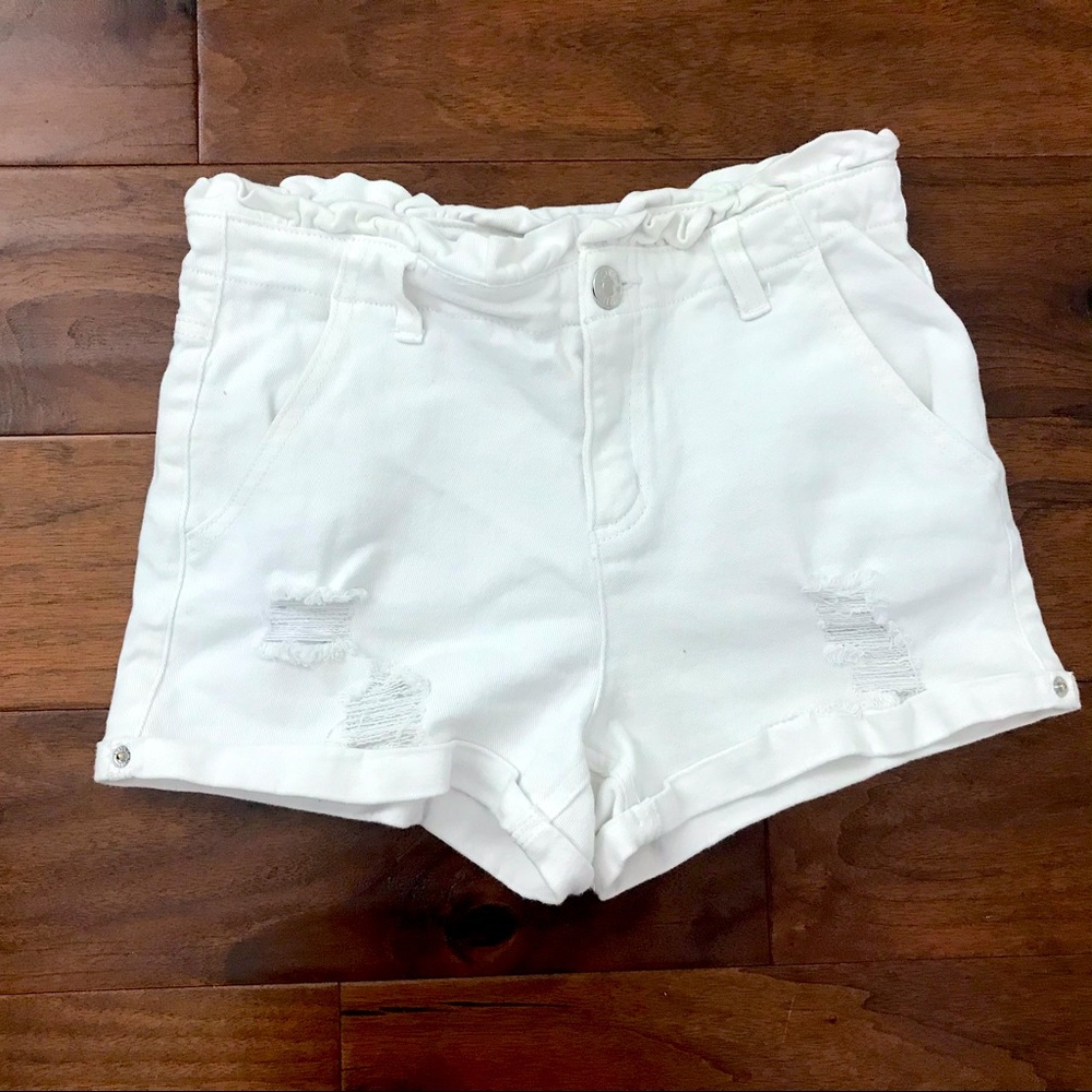 Justice White Denim Shorts